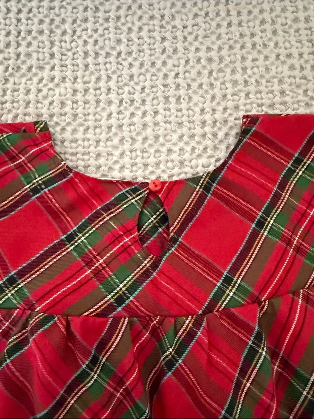 Disney Store Girl’s Mickey & Minnie Mouse Christmas Plaid Nightgown 7/8 Years